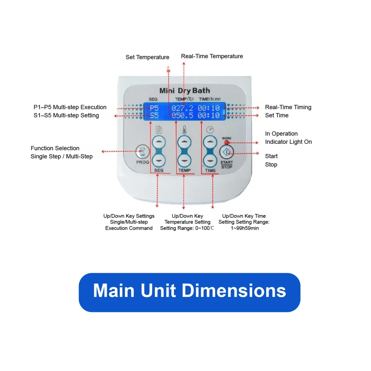 Dry Bath Incubator M-JSY-H | RT+5 to 100°C | Digital Control | Block Modules - Thumbnail 6