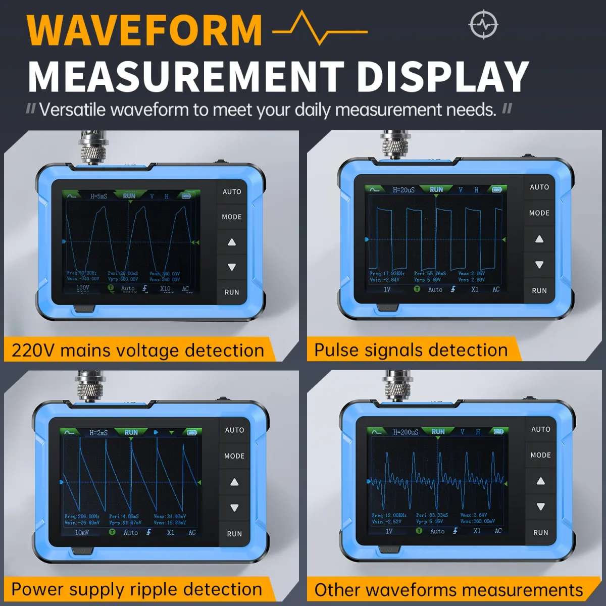 Pocket Handheld Oscilloscope DSO510/DSO153/DSO152 | Up to 10MHz | 2.8in - Thumbnail 3