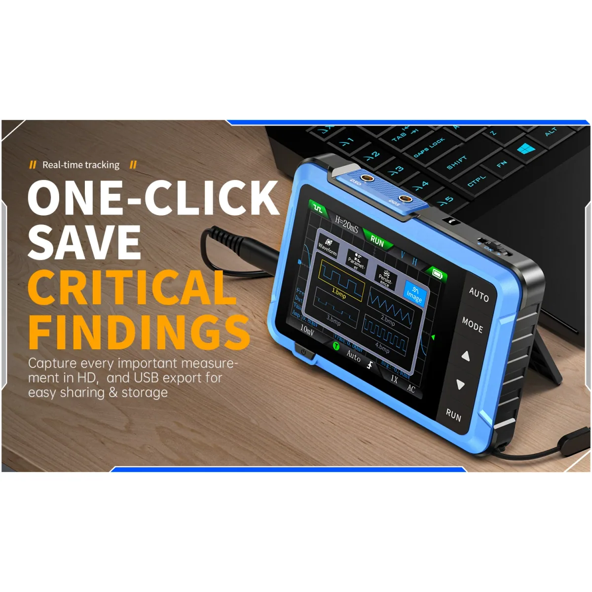 Pocket Handheld Oscilloscope DSO510/DSO153/DSO152 | Up to 10MHz | 2.8in - Thumbnail 4