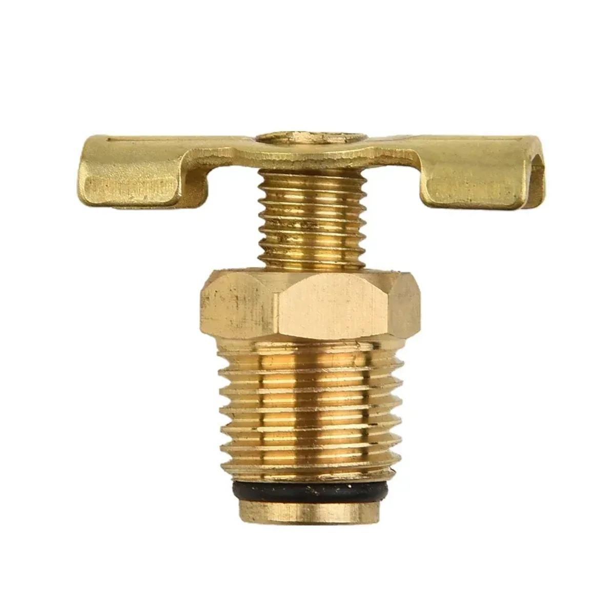 Air Compressor Drain Valve | 1/4 BSP Brass Drain Cock | T-Handle - Thumbnail 3