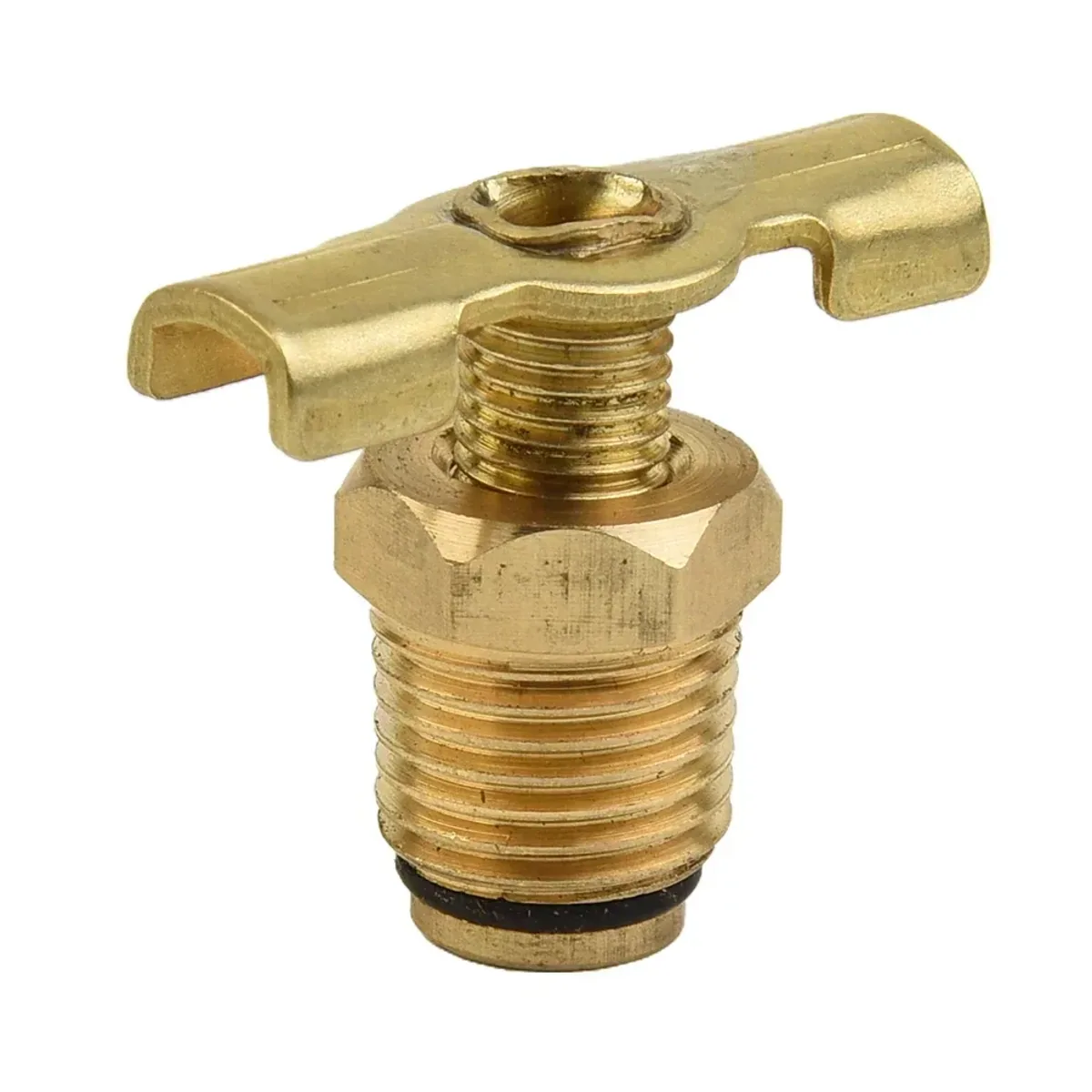Air Compressor Drain Valve | 1/4 BSP Brass Drain Cock | T-Handle - Thumbnail 2