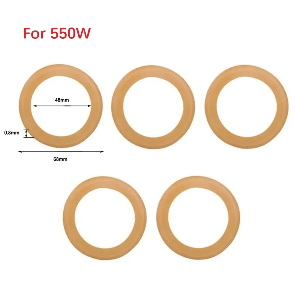 Air Compressor Piston Rings 5 Pack | Rubber | 550W 1100W 1500W Oil-Free - Thumbnail 3