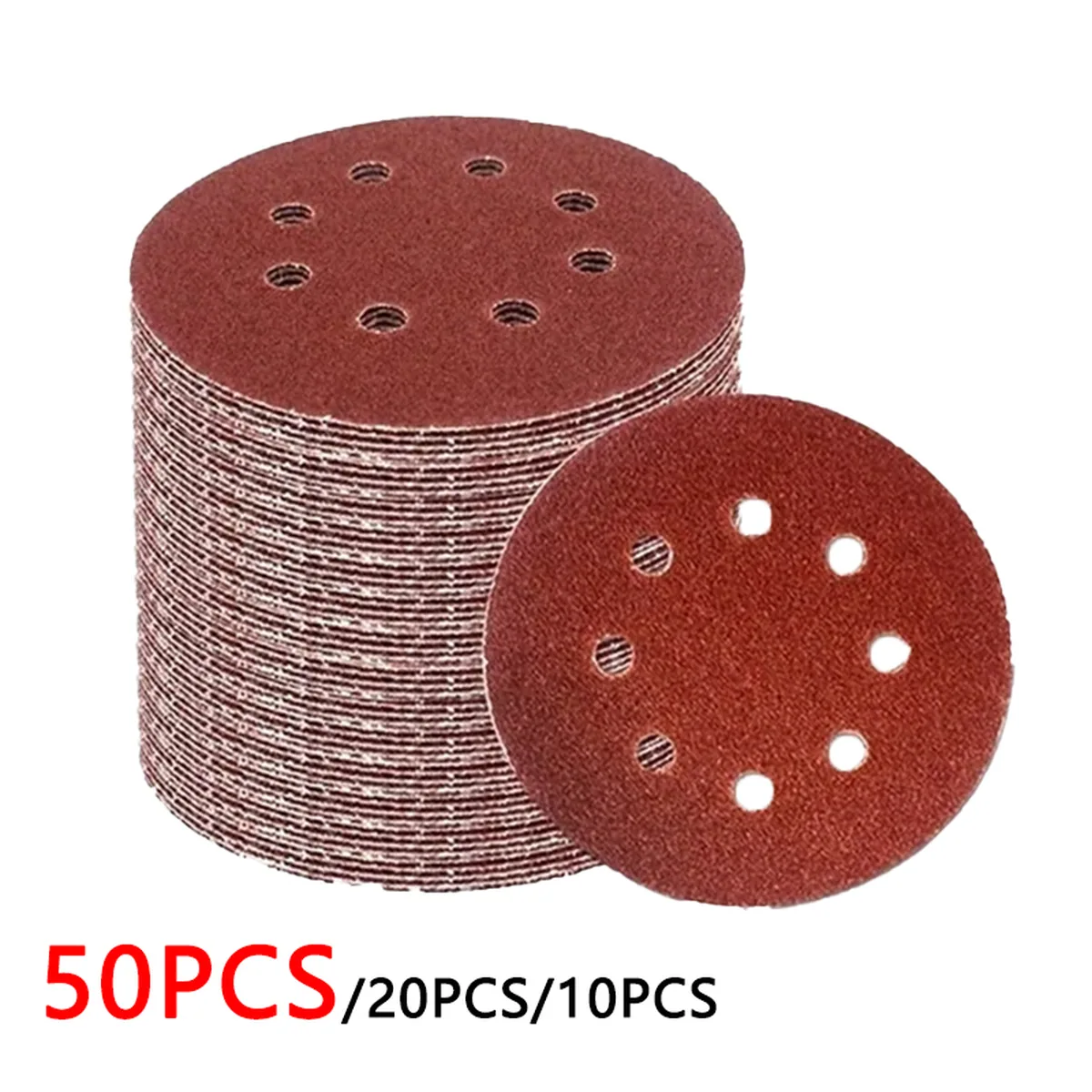 An 8-hole 125mm sandpaper set for woodworking and metal grinding, featuring abrasive polishing tools with 40/1000/2000 grit sanding discs, suitable for Dremel accessories.