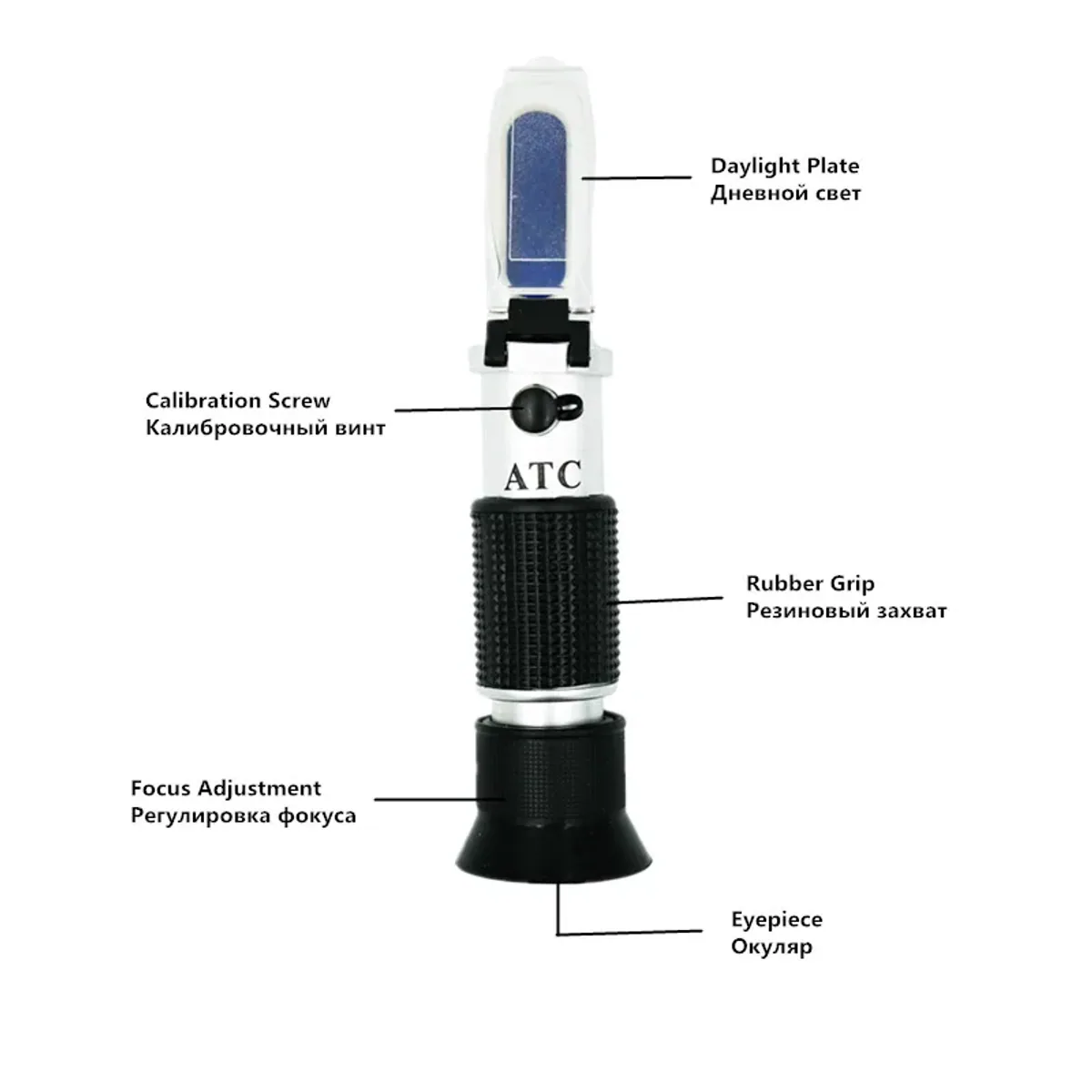 Refractometer Brix 0-32% | 0-28% Salinity | ATC Handheld - Thumbnail 3