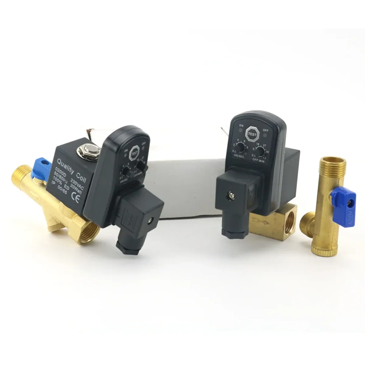 Air Compressor Automatic Drain Valve | 1/2" DN15 Brass | Timer Solenoid - Thumbnail 2