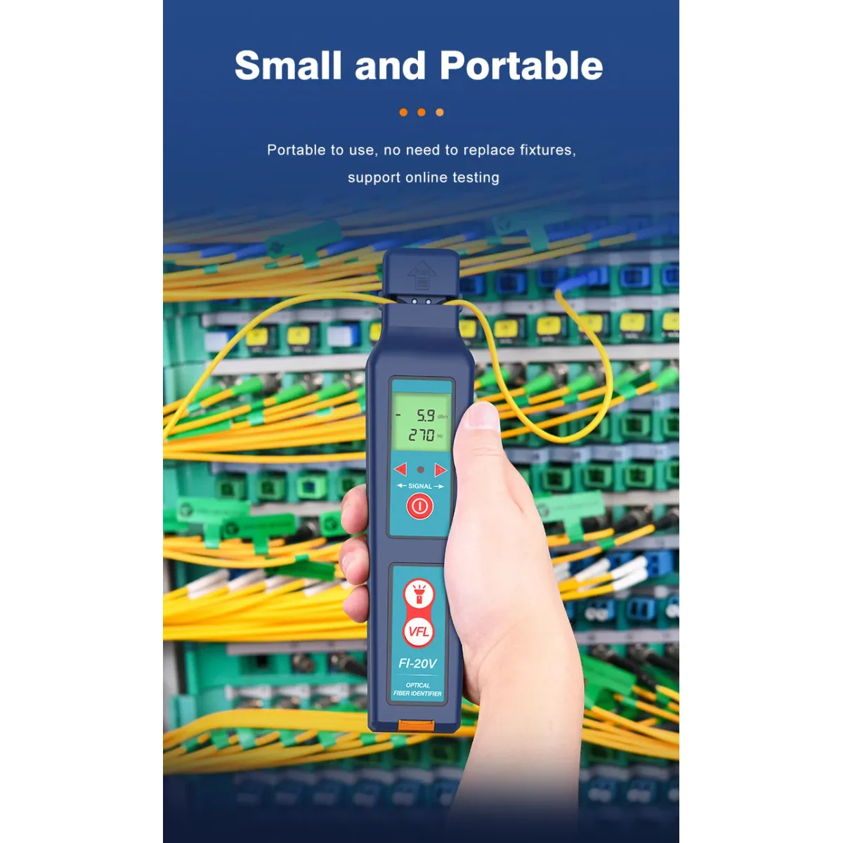 Live Fibre Identifier FI-20V | 10mW VFL up to 5km | 800 to 1700nm - Thumbnail 4