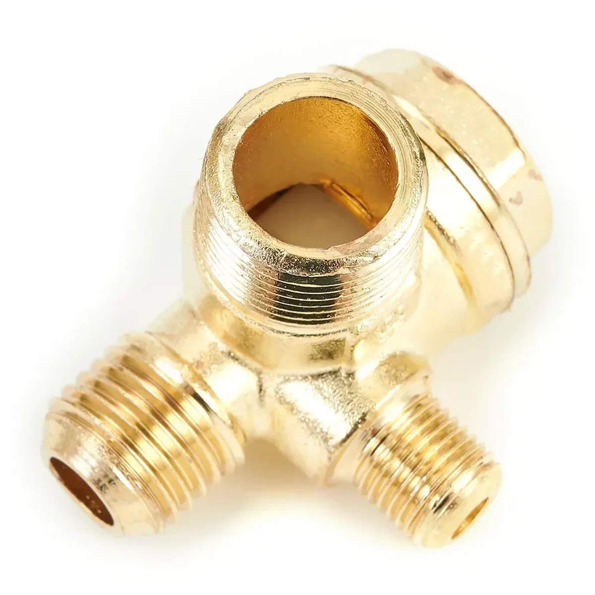 Air Compressor Check Valve | 3-Port Male Thread | 10x14x16, 16x14x7 Options - Thumbnail 4