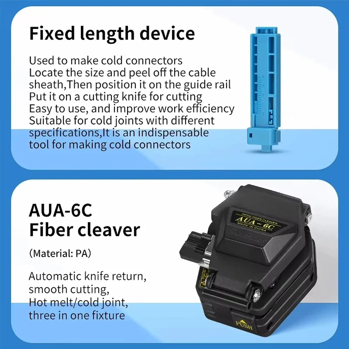 Fibre Termination Kit 22pcs | OPM -70 to +10dBm, 15mW VFL | AUA-6C Cleaver - Thumbnail 6