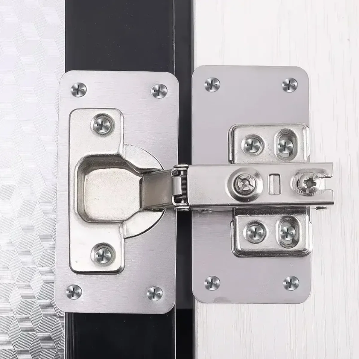 Hinge Repair Plate Kit | Stainless Steel Mounting Plates | 2/4/10Pcs for Home Kitchen - Thumbnail 4