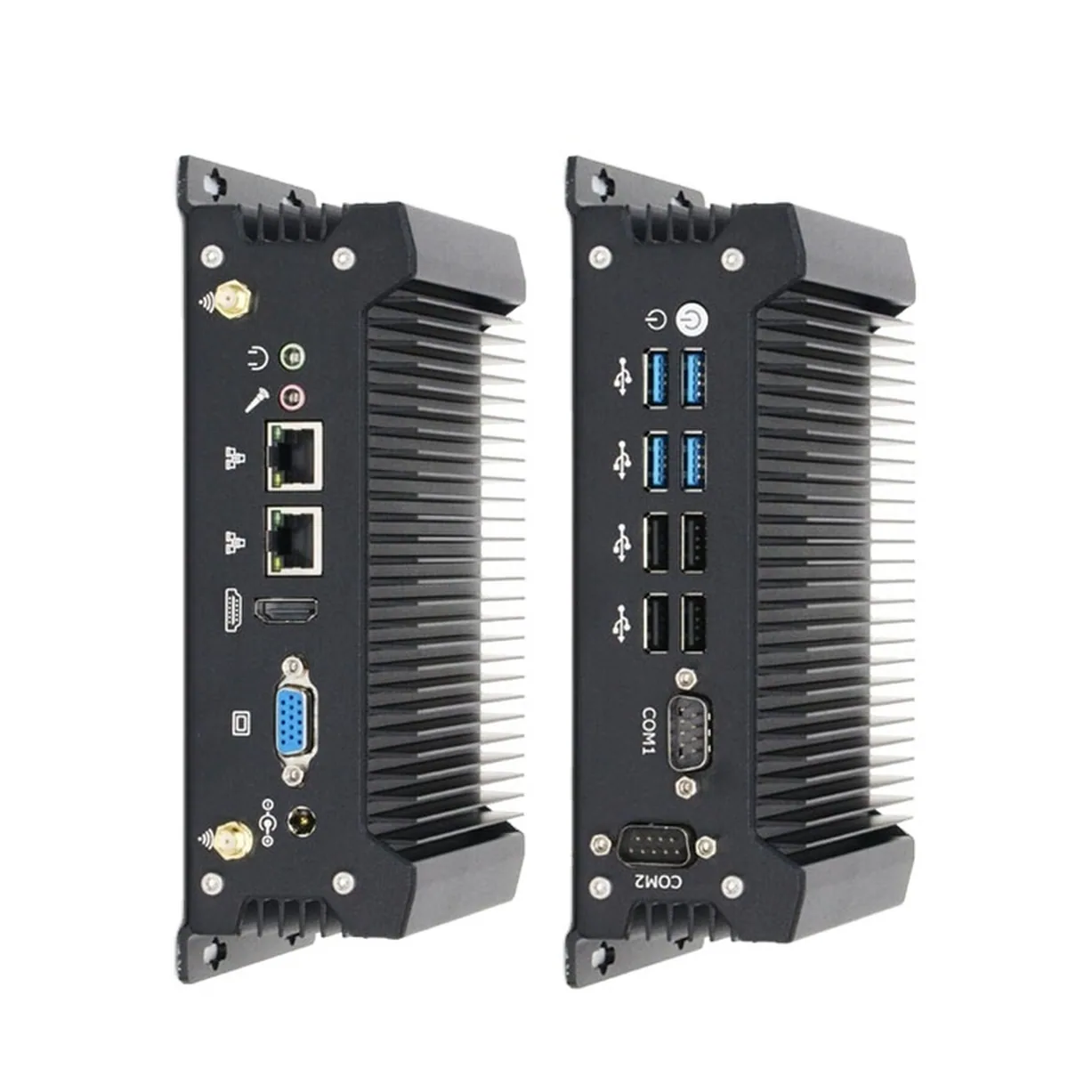 Industrial Mini PC | Dual GbE LAN 2x RS232 COM | Intel Core 8x USB Box - Thumbnail 2