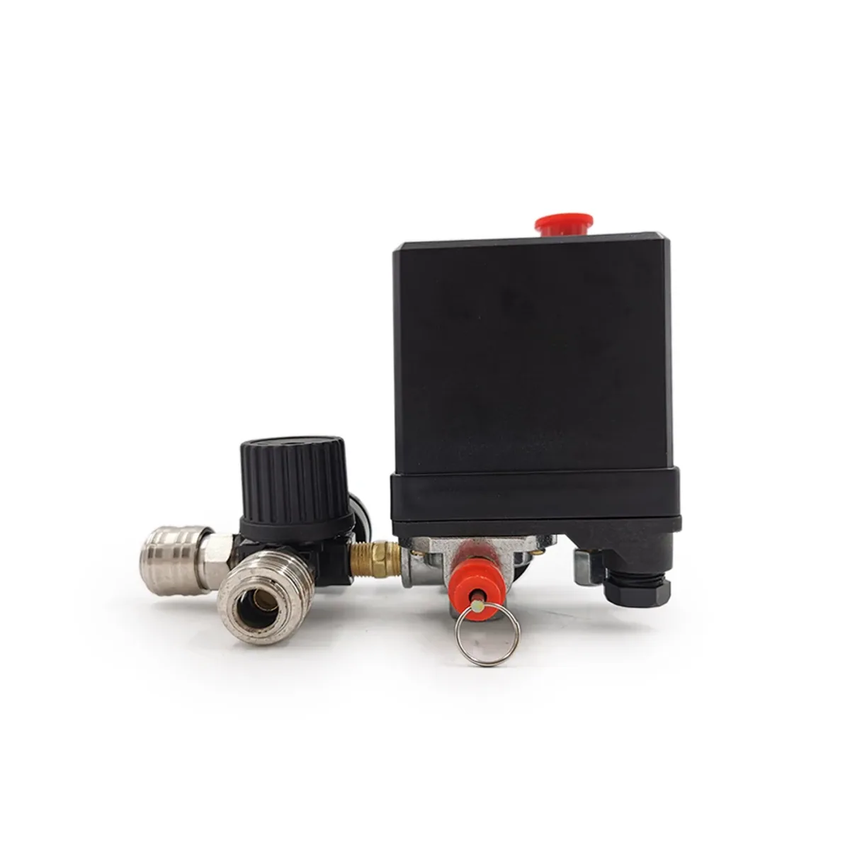 Air Compressor Pressure Switch 220V | 4 Port Manifold | 30-120PSI Gauge - Thumbnail 4