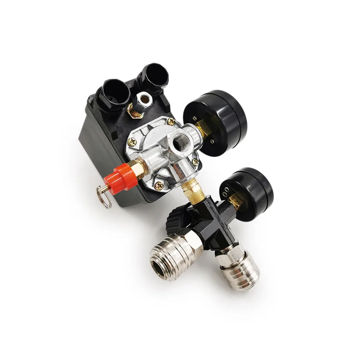 Air Compressor Pressure Switch 220V | 4 Port Manifold | 30-120PSI Gauge - Thumbnail 5