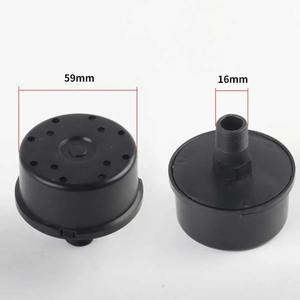 Air Compressor Accessories Intake Filter Silencer | 16mm Male Thread | 59 x 33mm - Thumbnail 2