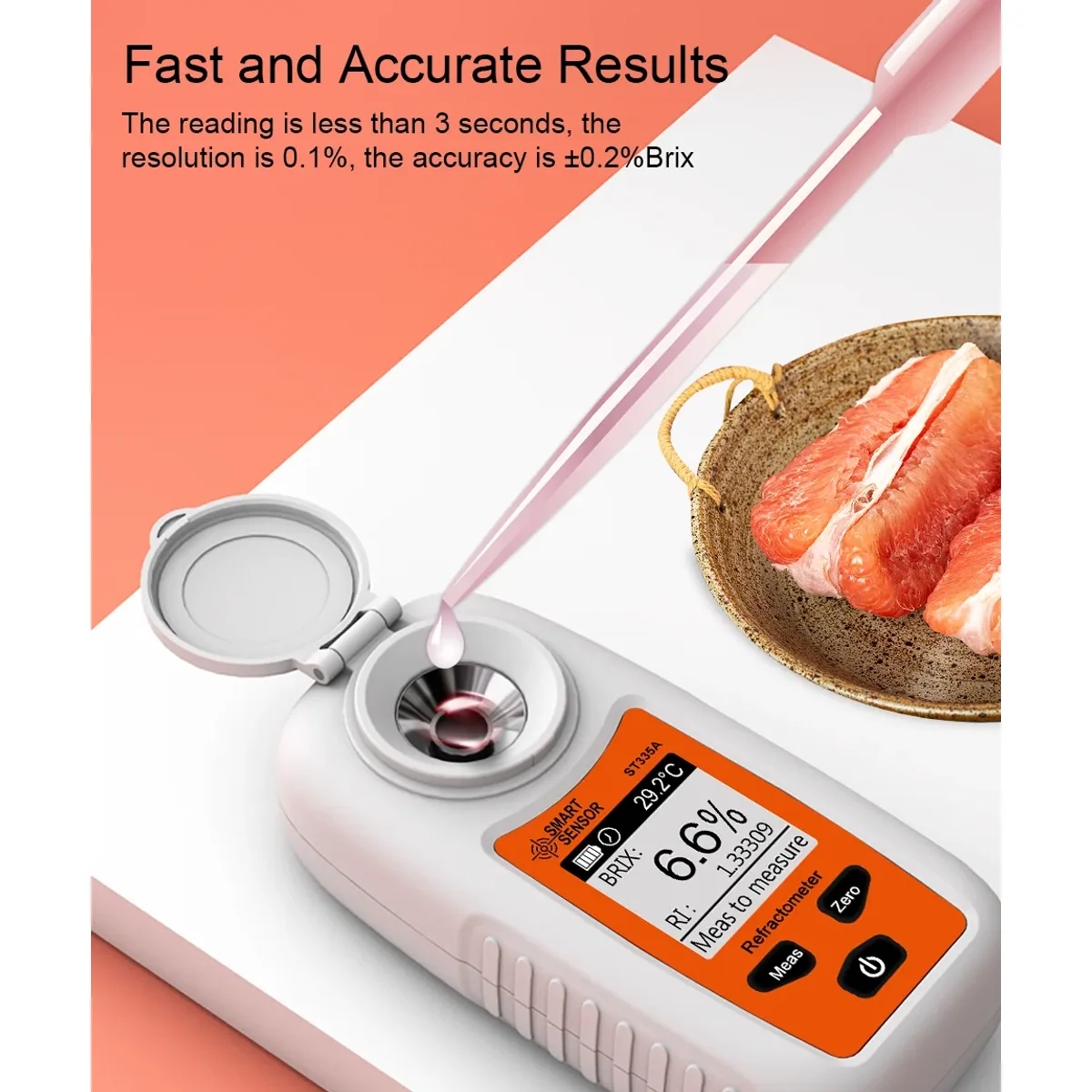 Digital Refractometer ST335A | 0-35% Brix | ±0.2% Brix | Handheld - Thumbnail 5