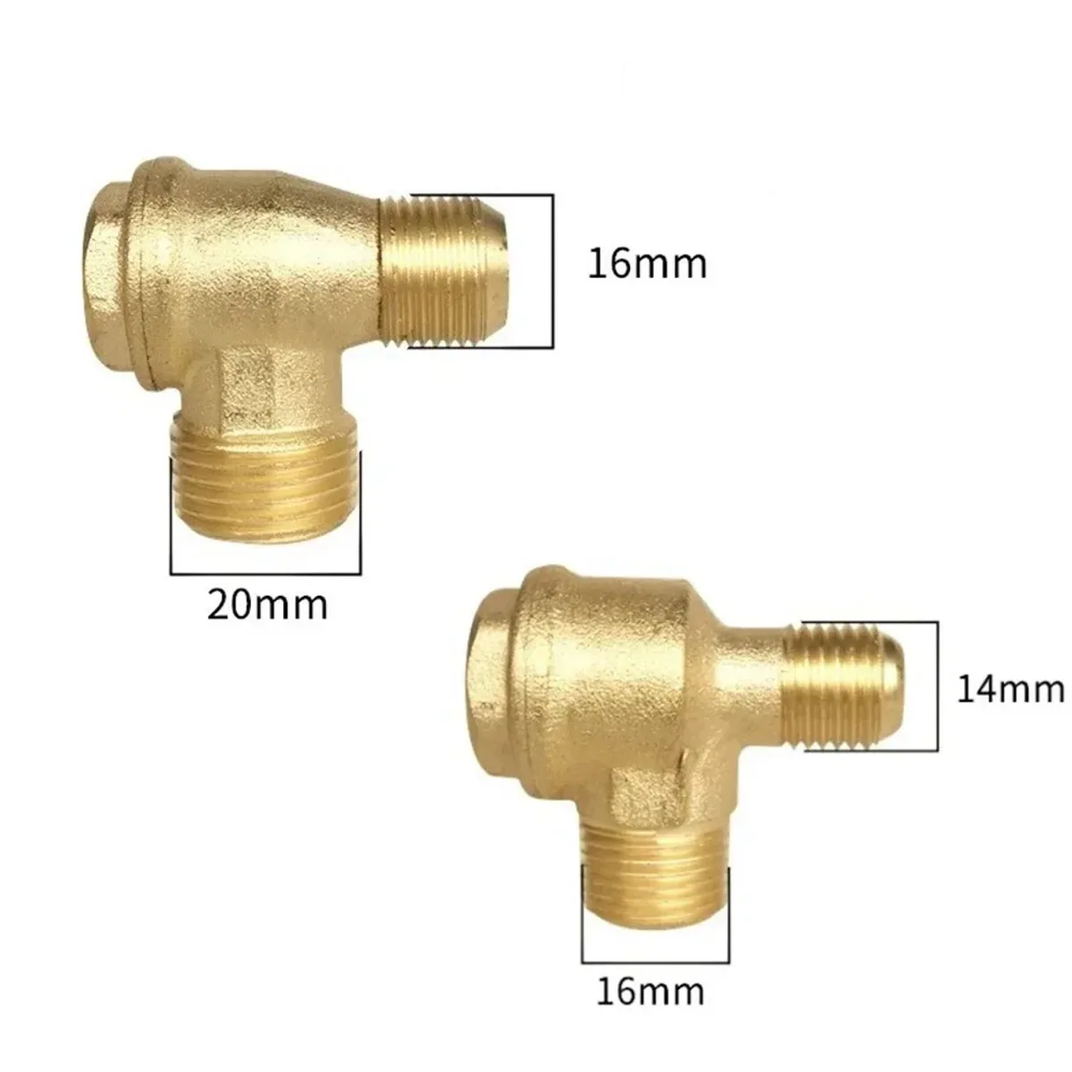 Air Compressor Check Valve | 3-Port Brass Male Thread | 16x14mm, 20x16mm - Thumbnail 3