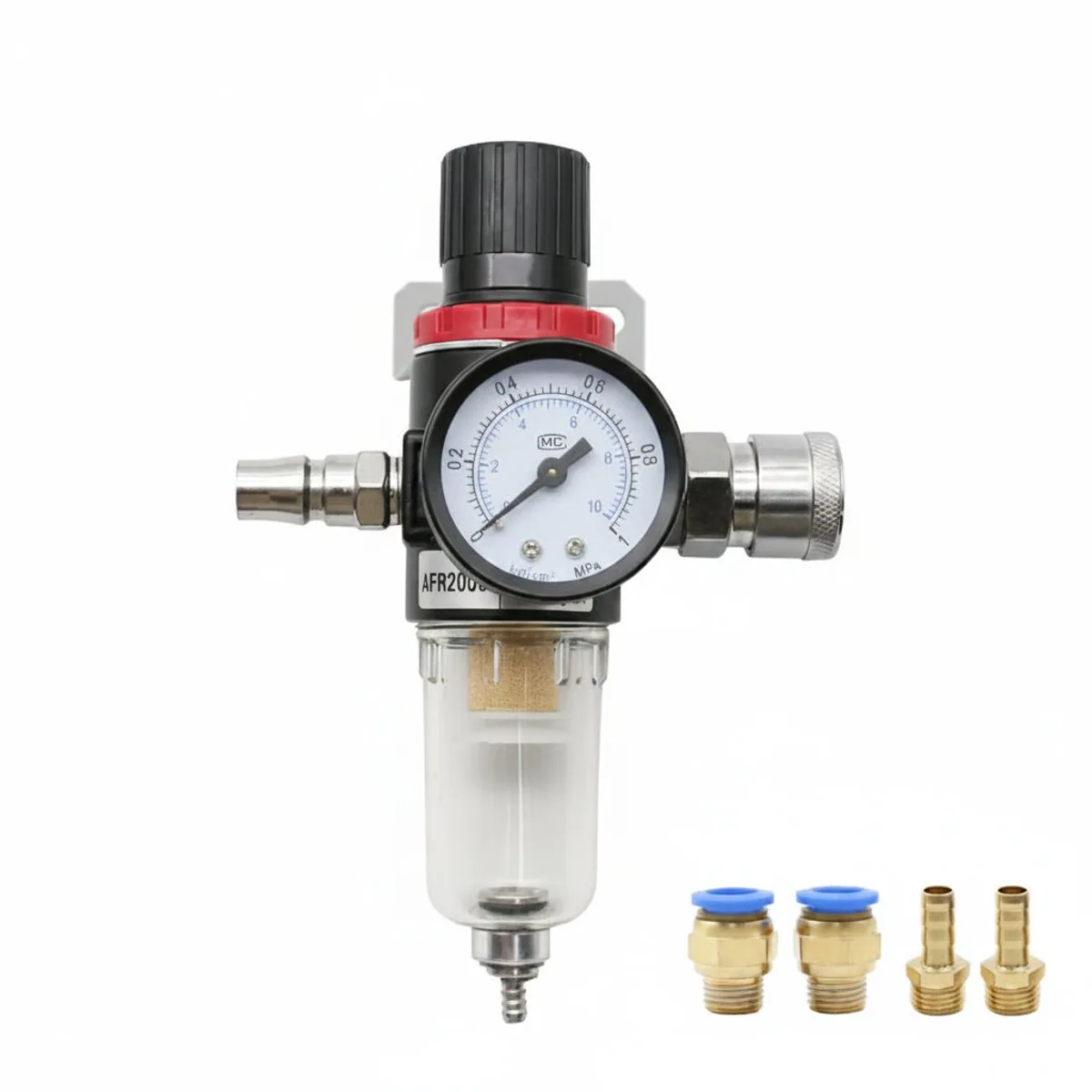 AFR-2000 Professional Air Filter Regulator | Oil-Water Separator & Pressure Gauge