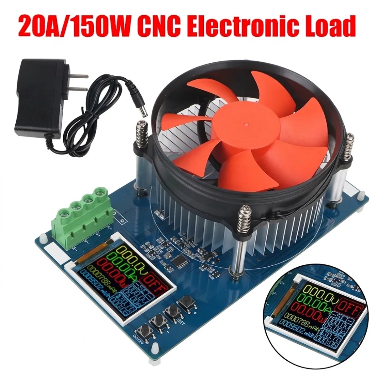 150W DC Electronic Load Tester | 4-Wire Battery Analyzer & Discharger | US Plug - Thumbnail 4