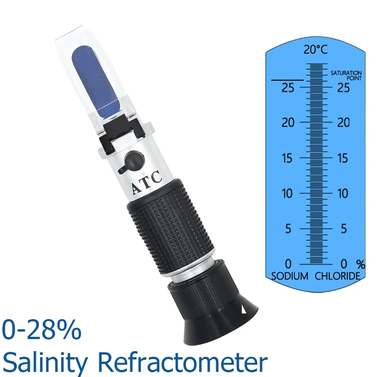 Salinity Refractometer ATC | 0-28% Range | 0.2% Division - Thumbnail 4