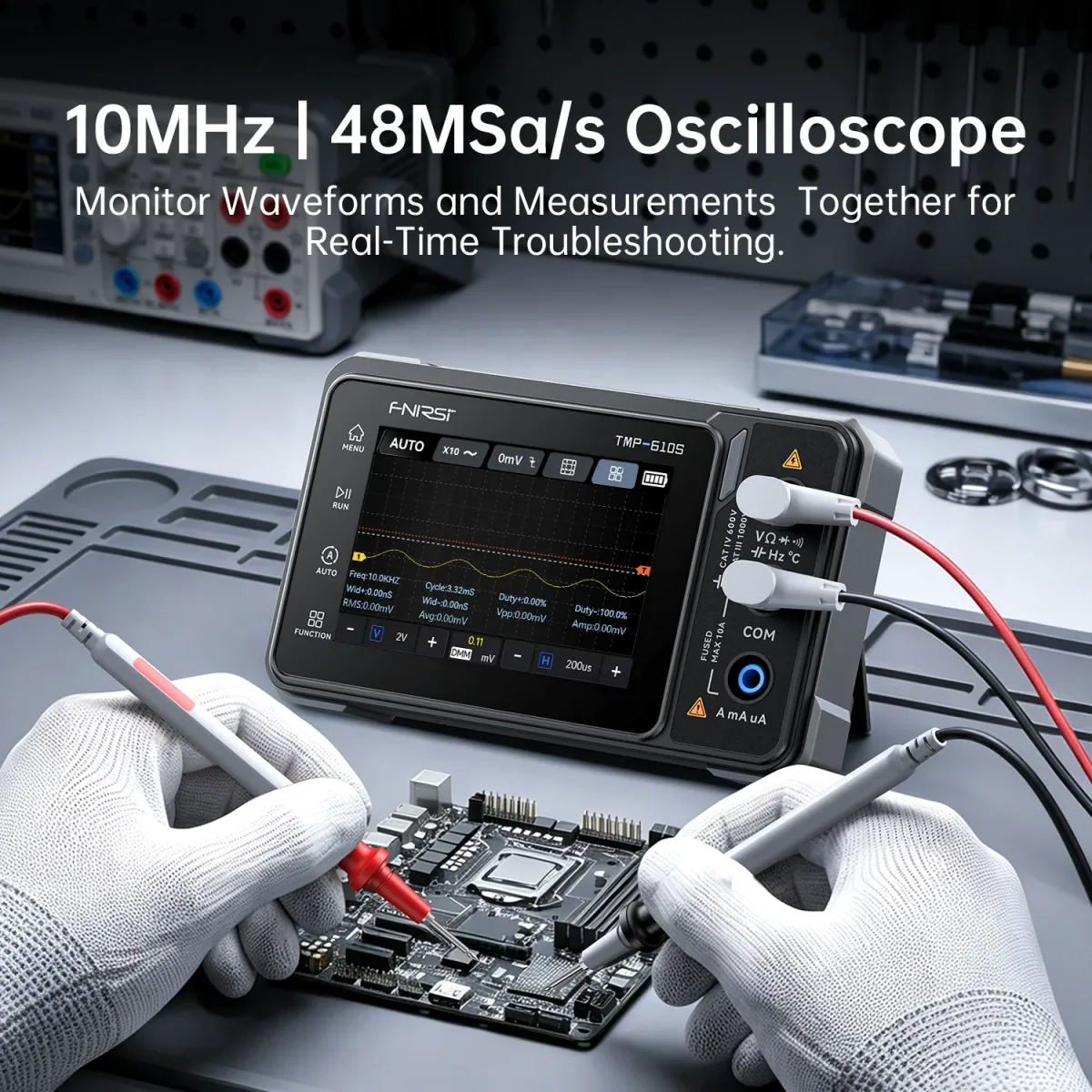 Multimeter with Oscilloscope TMP-610S | 60000 Count TRMS | 10MHz Scope - Thumbnail 6