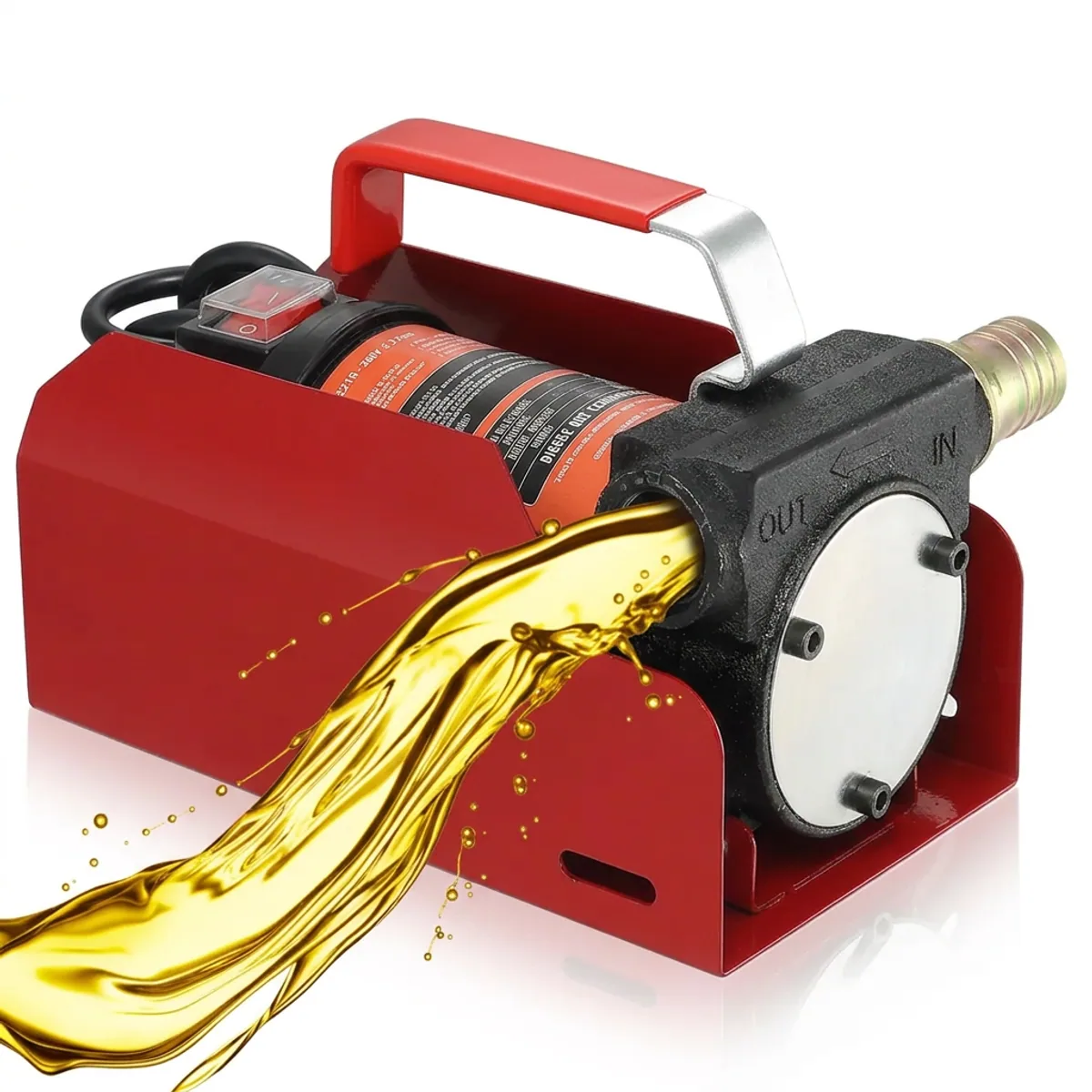 SucceBuy 12V electric diesel transfer pump kit featuring automatic shut-off nozzle and hoses