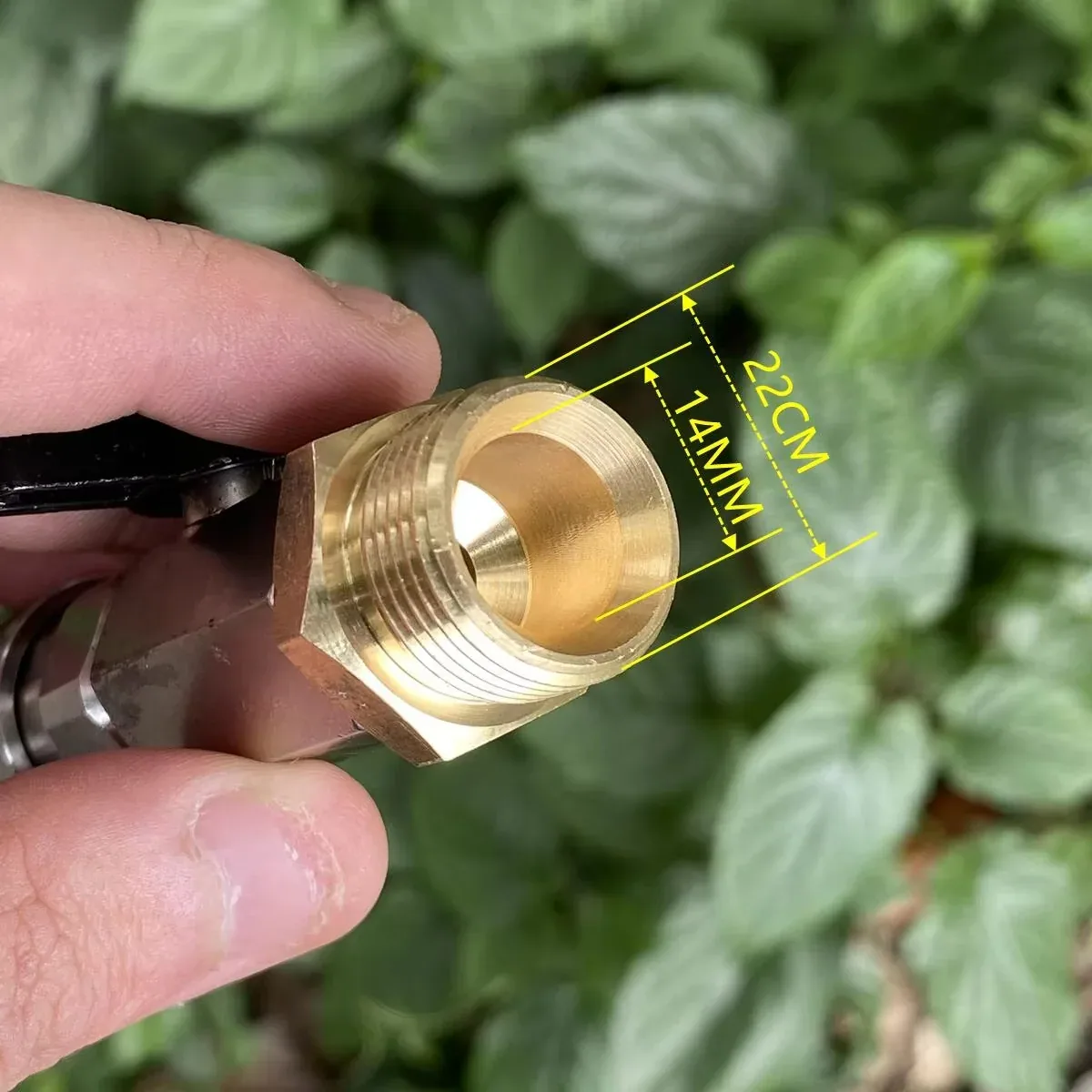 Pressure Washer Hose Adapter M22 14mm | Ball Valve | 1/4 Inch Quick Connect - Thumbnail 3