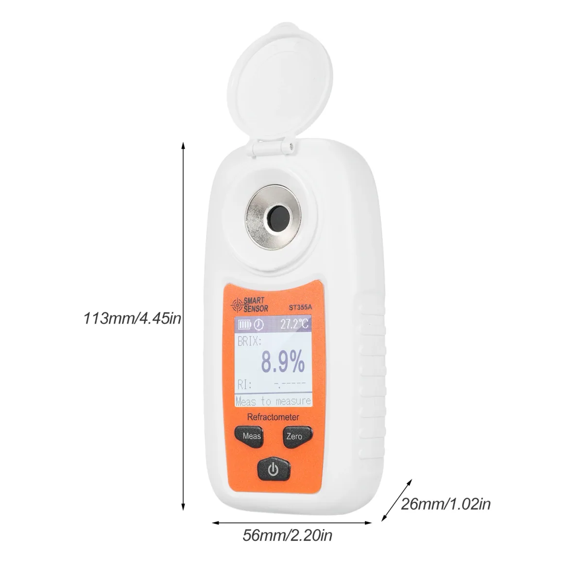 Digital Refractometer ST355A | Brix Meter | ATC, Backlit LCD - Thumbnail 3