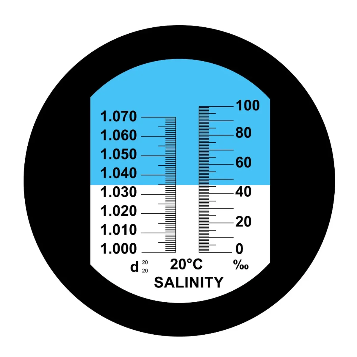 Salinity Refractometer RES-10ATC | 0 to 10% | 1.000 to 1.070 SG | ATC - Thumbnail 2