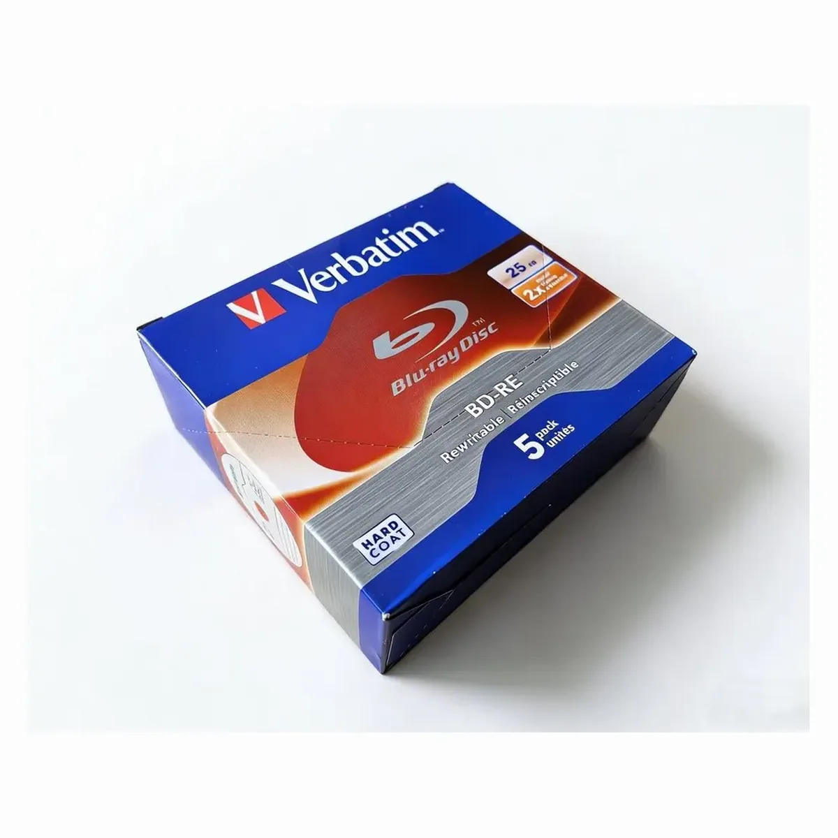Blank Blu-ray Disc | 25GB BD-RE | 2X Speed | 5-Pack