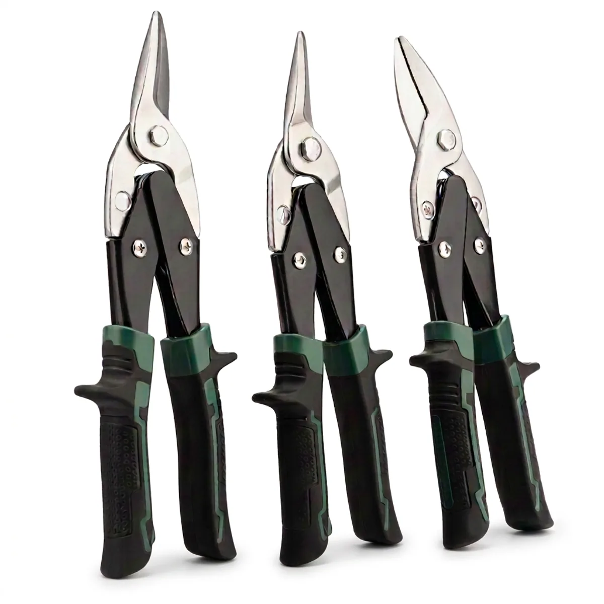Multifunctional Aviation Snips 10-inch professional metal cutting shears with compound leverage and durable red plastic handles.