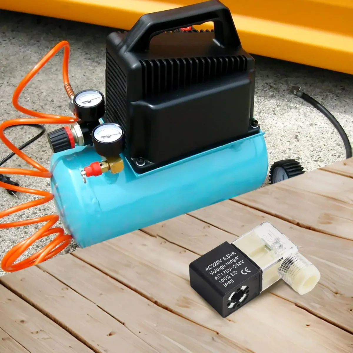 Air Compressor Unloader Valve | Power Off Solenoid Vent | 220V Coil - Thumbnail 3