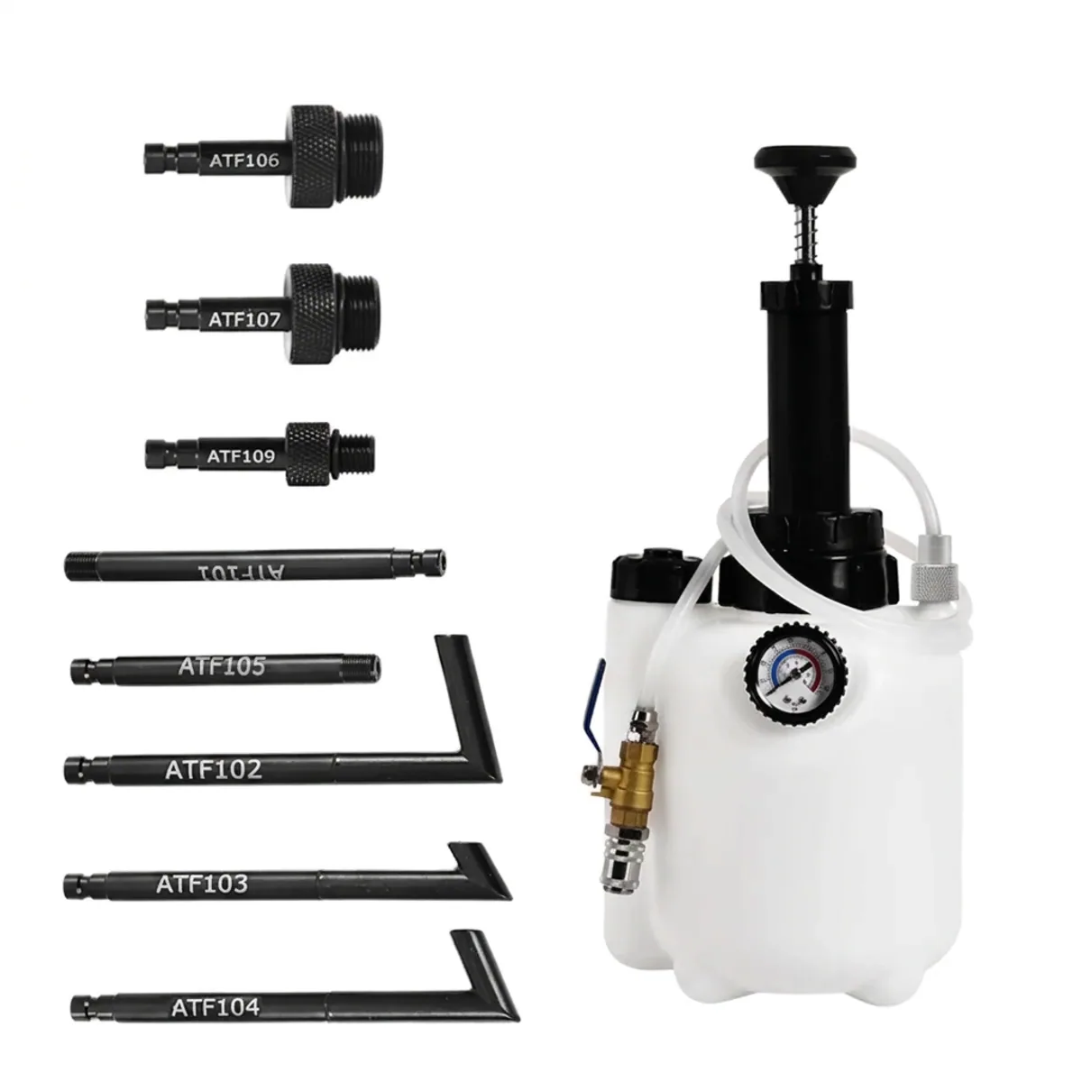 Hand Oil Pump System | 3L Fluid Filler Tank | 8-Piece Fitting Adapters - Thumbnail 2