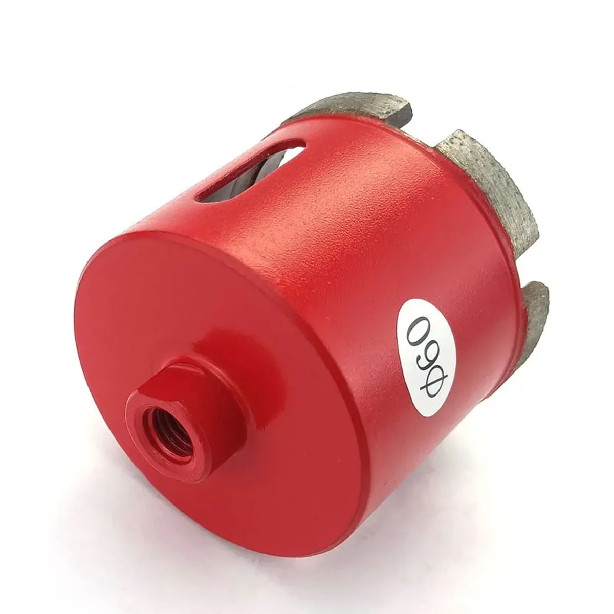 M10 Thread Diamond Core Drill Bit for concrete, tile, and brick, 6-75mm size range, for use with angle grinders and rotary tools.