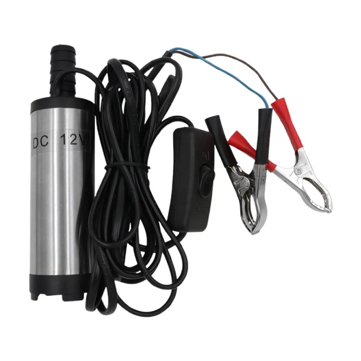Oil Transfer Pump | 12V DC Battery Clips | Boat & Truck Fluid Drain - Thumbnail 4