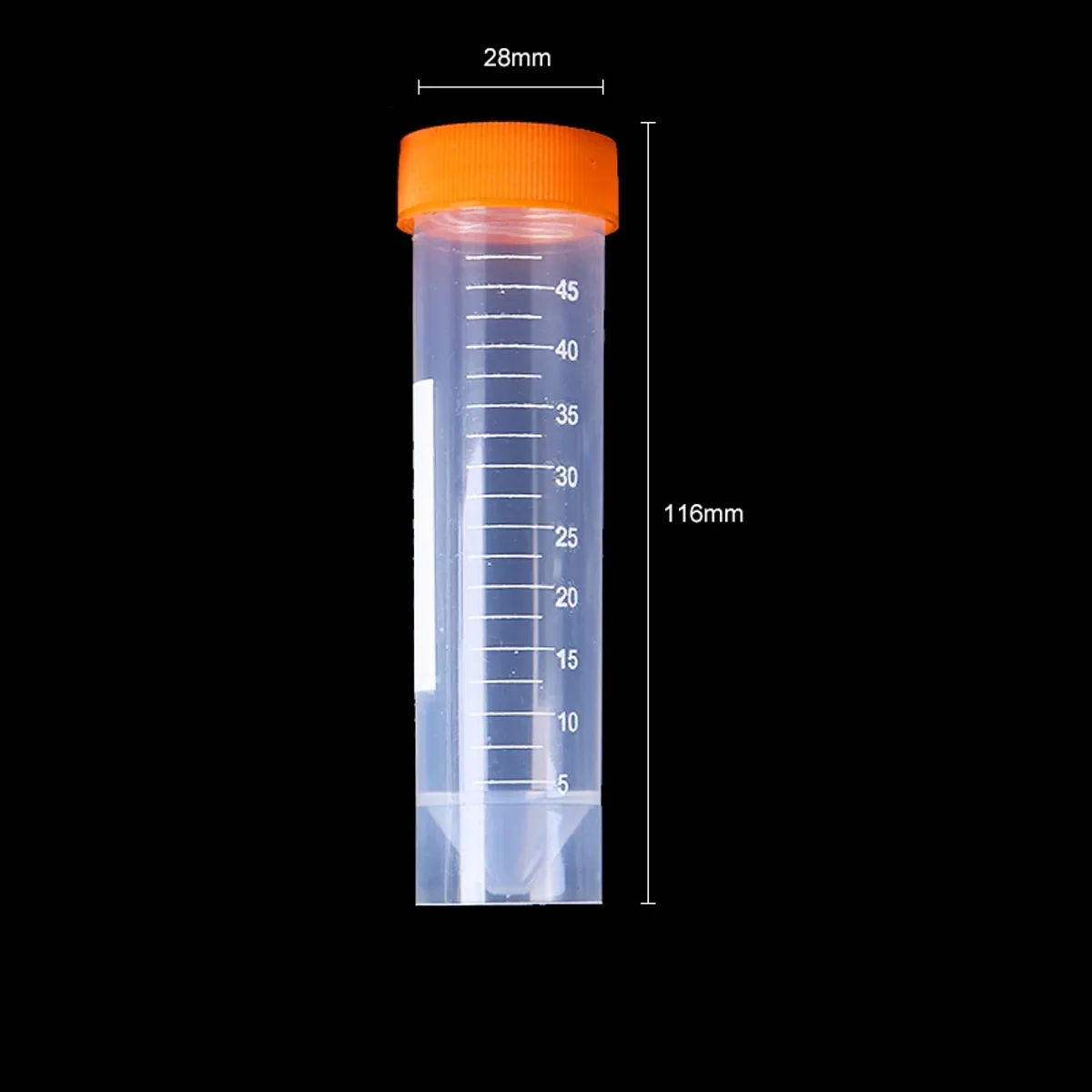 50ml Centrifuge Tubes Screw Cap | Pack of 50 | Graduated, Conical Base - Thumbnail 4